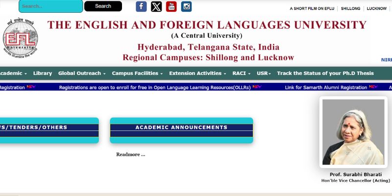 English and Foreign Languages University (EFLU), Hyderabad